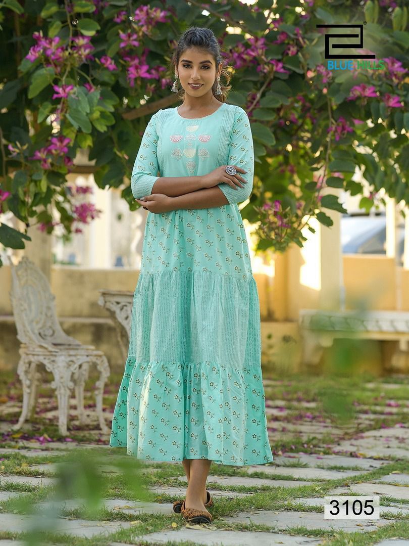 Blue Hills Livik 11 Heavy Cotton Fancy Festive Wear Designer Anarkali Kurti Collection